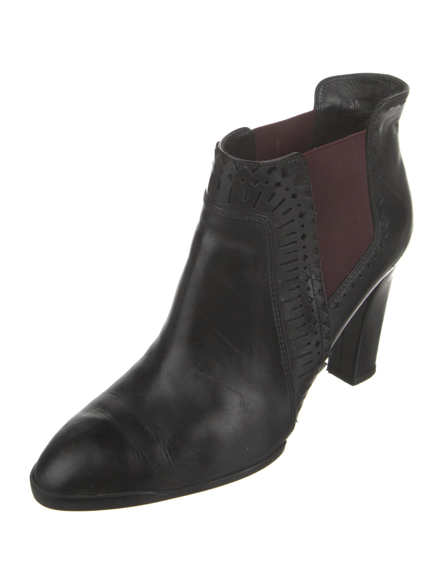 Tod's Leather Colorblock Pattern Chelsea Boots