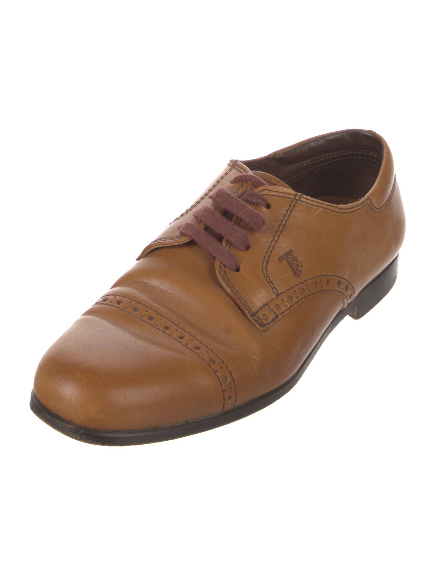 Tod's Leather Lasercut Accents Oxfords