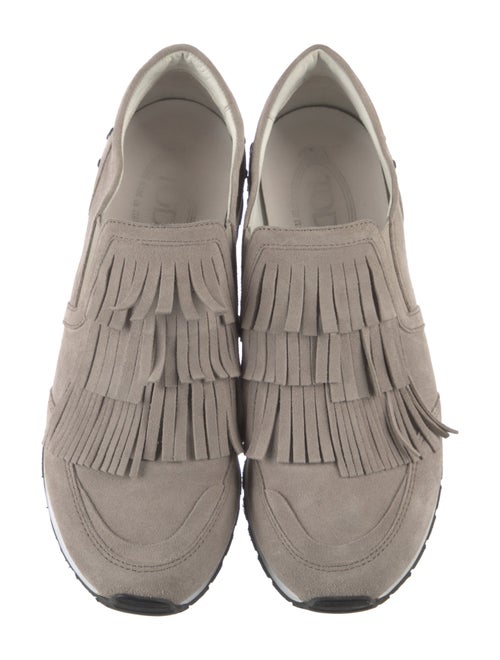 Tod's Suede Fringe Trim Accent Sneakers