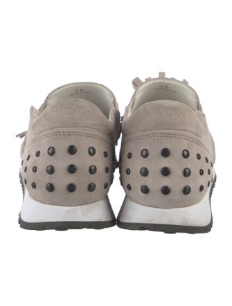 Tod's Suede Fringe Trim Accent Sneakers