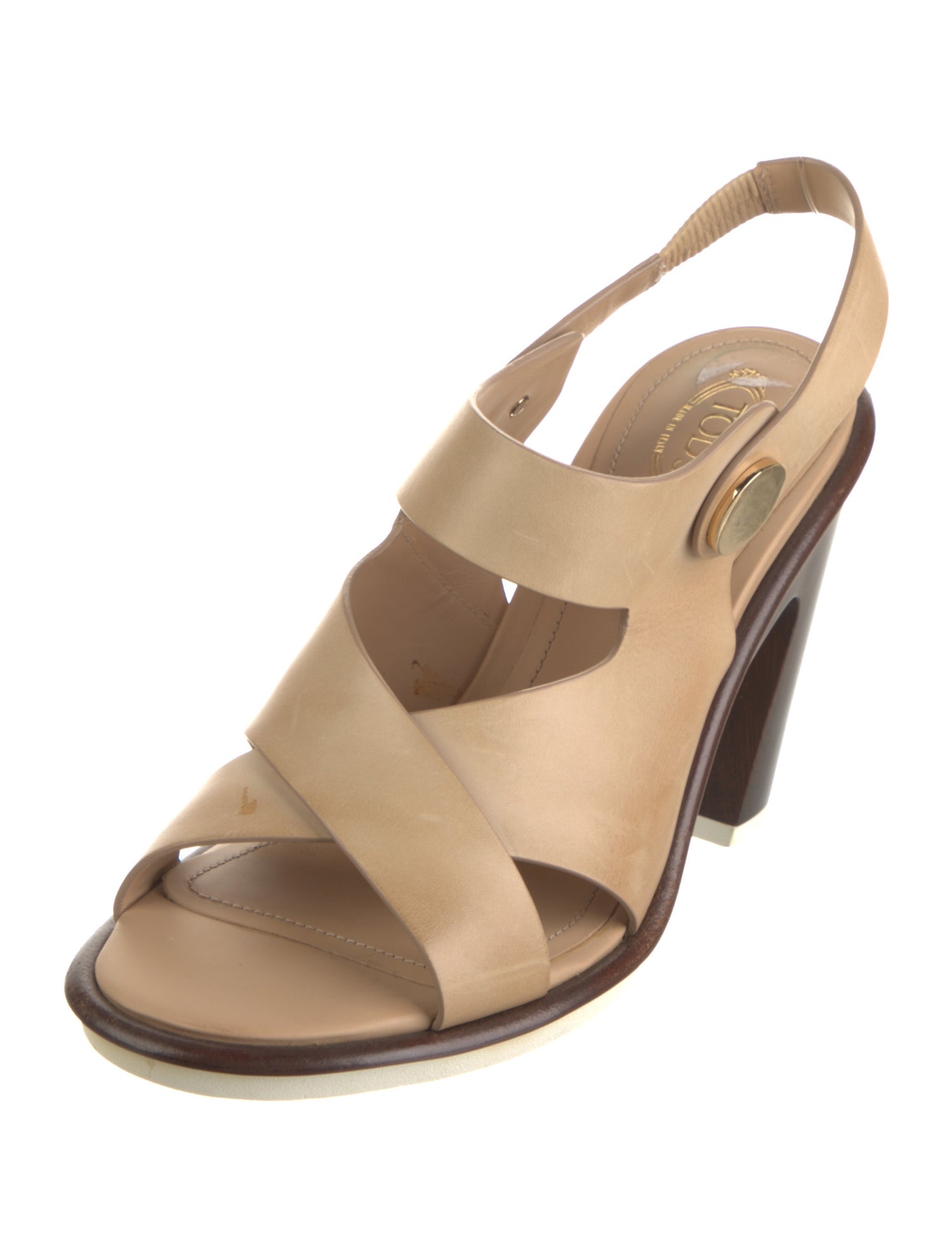 Tod's Leather Slingback Sandals