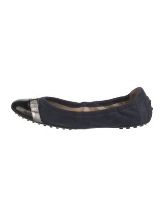 Tod's Leather Leather Trim Embellishment Ballet Flats