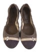 Tod's Suede Colorblock Pattern Ballet Flats