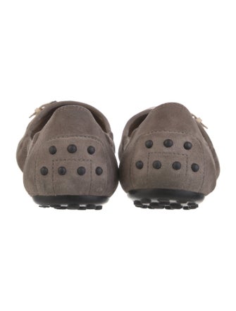 Tod's Suede Colorblock Pattern Ballet Flats