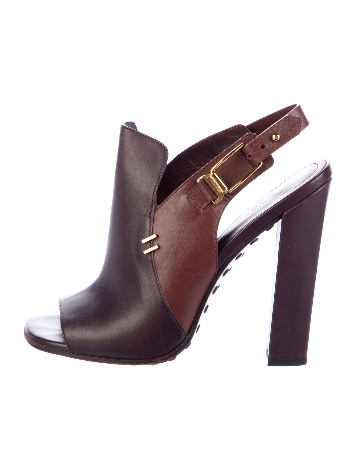 Tod's Leather Slingback Sandals