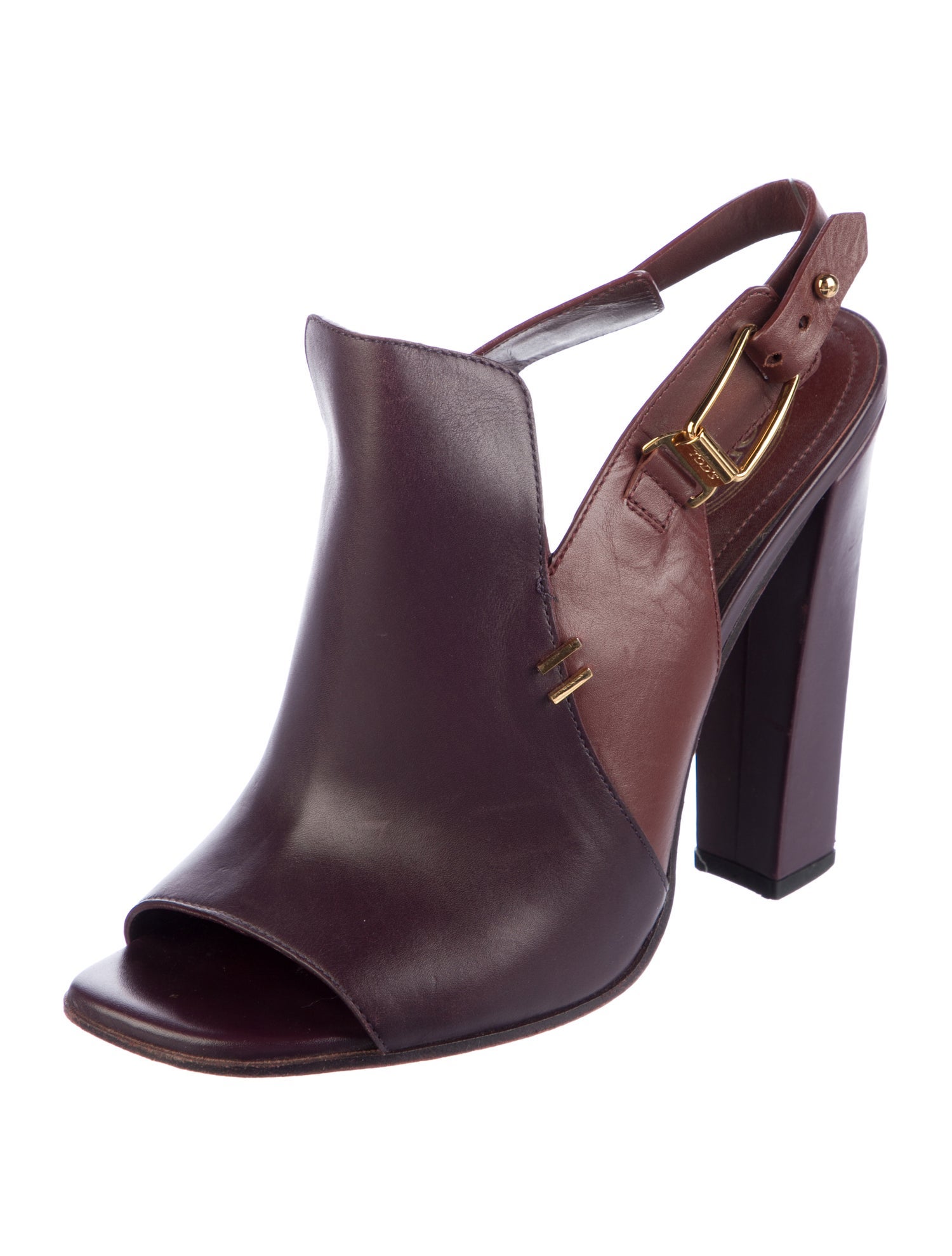 Tod's Leather Slingback Sandals