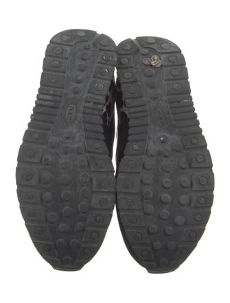 Tod's Suede Animal Print Sneakers