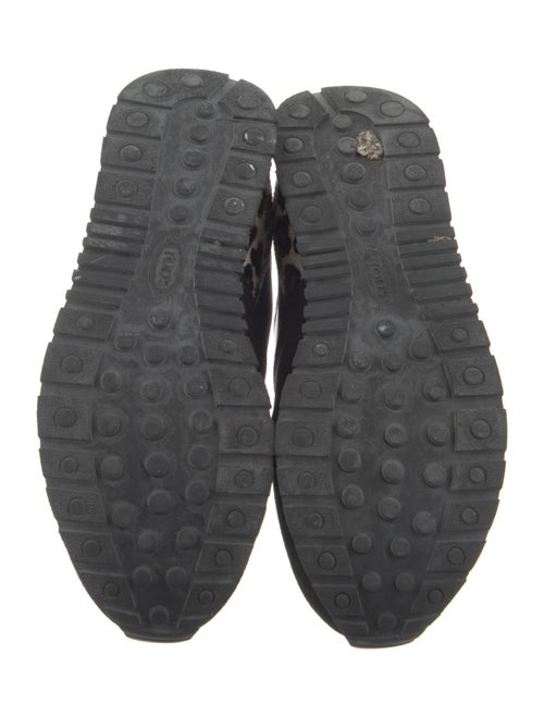 Tod's Suede Animal Print Sneakers