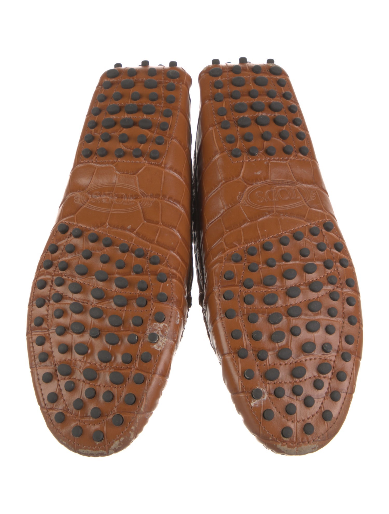 Tod's Embossed Leather Loafers