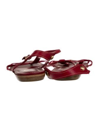 Tod's Leather T-Strap Sandals