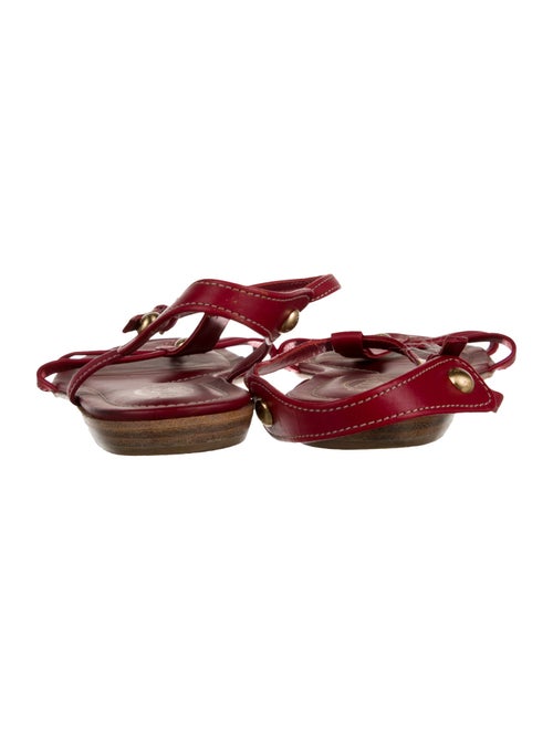 Tod's Leather T-Strap Sandals