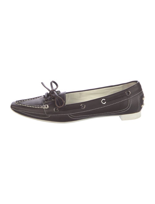 Tod's Leather Bow Accents Loafers