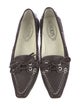 Tod's Leather Bow Accents Loafers