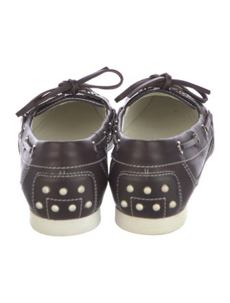 Tod's Leather Bow Accents Loafers