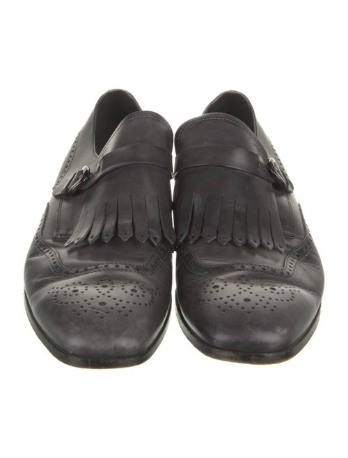 Tod's Leather Lasercut Accents Monk Straps