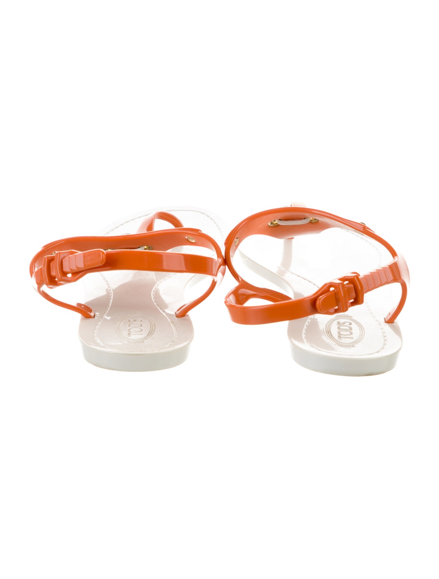 Tod's Rubber T-Strap Sandals