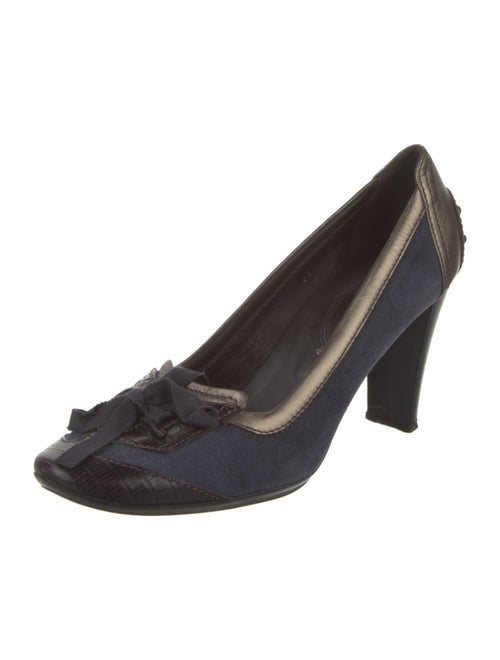 Tod's Leather Colorblock Pattern Pumps