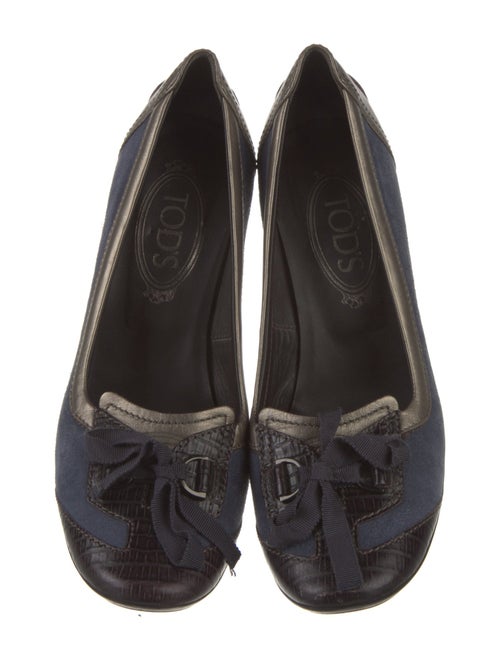 Tod's Leather Colorblock Pattern Pumps