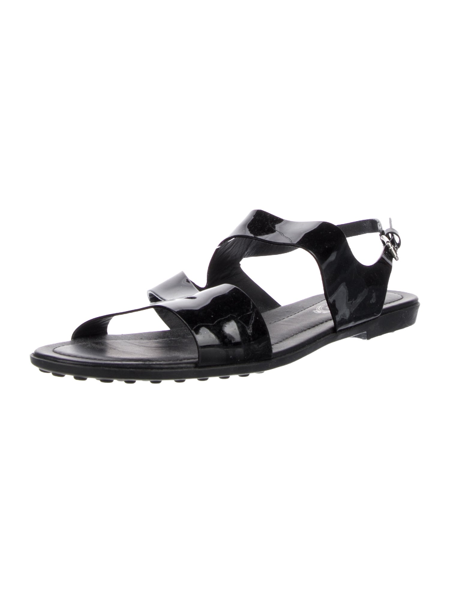 Tod's Patent Leather Slingback Sandals