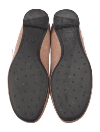 Tod's Suede Crystal Embellishments Loafers