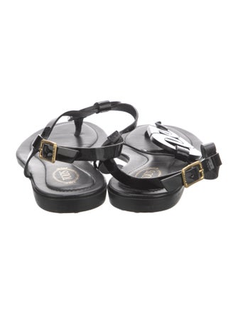 Tod's Patent Leather T-Strap Sandals