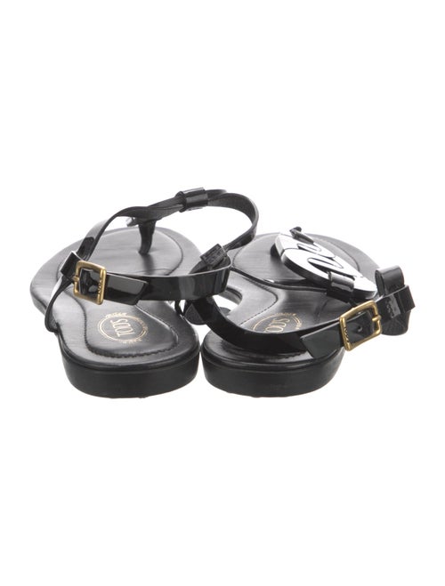 Tod's Patent Leather T-Strap Sandals