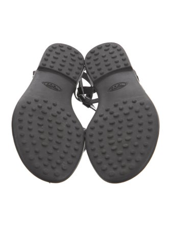 Tod's Patent Leather T-Strap Sandals