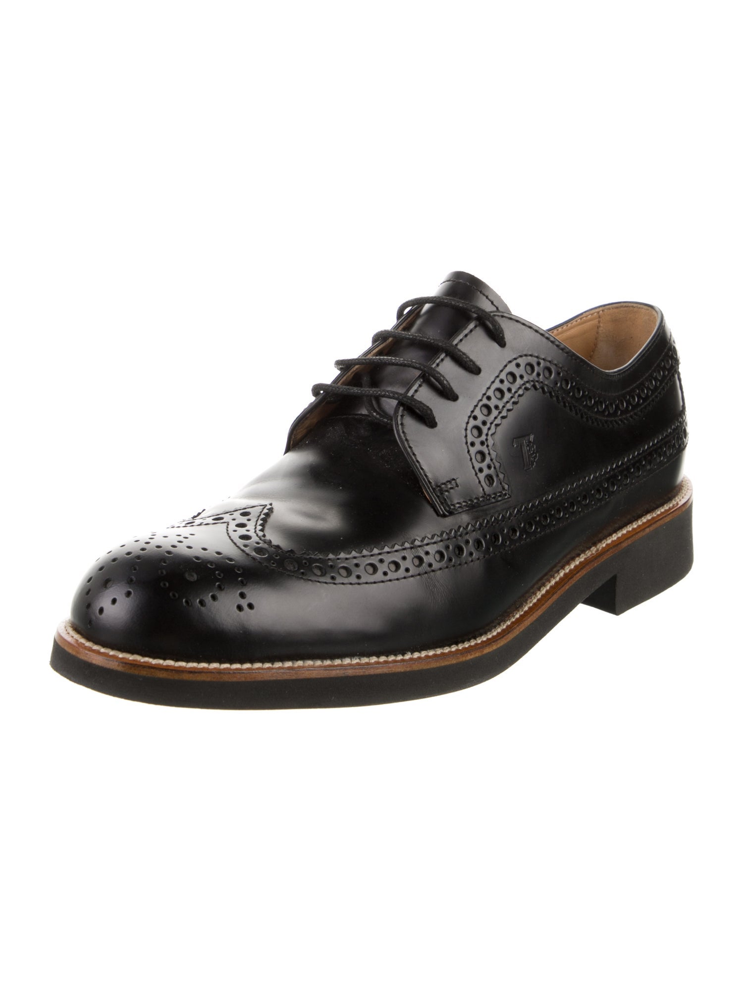 Tod's Leather Eyelet Trim Brogues