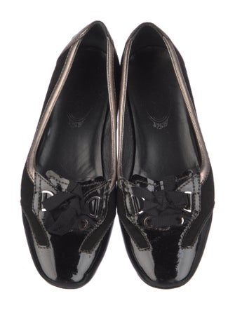 Tod's Suede Colorblock Pattern Ballet Flats