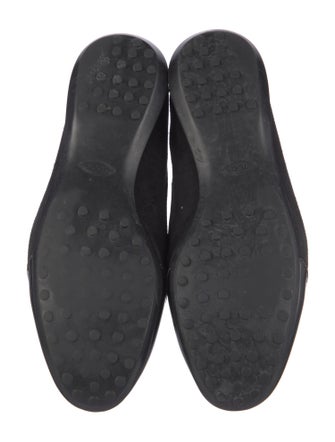 Tod's Suede Colorblock Pattern Ballet Flats