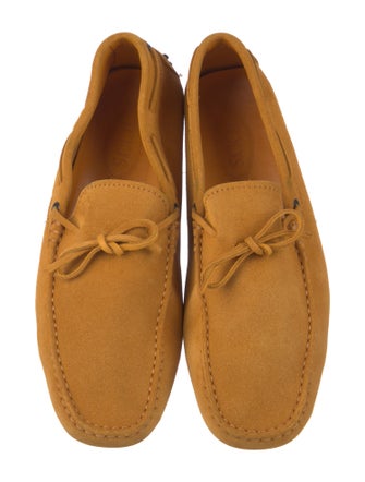 Tod's Suede Bow Accents Moccasins