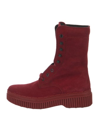 Tod's Suede Combat Boots