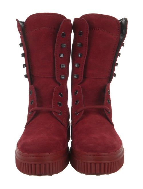 Tod's Suede Combat Boots