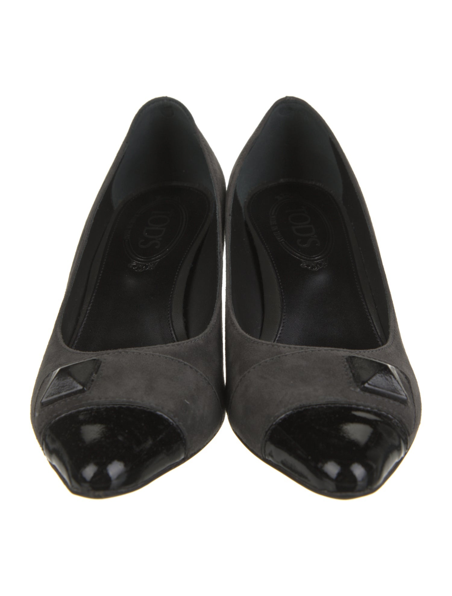 Tod's Suede Colorblock Pattern Pumps