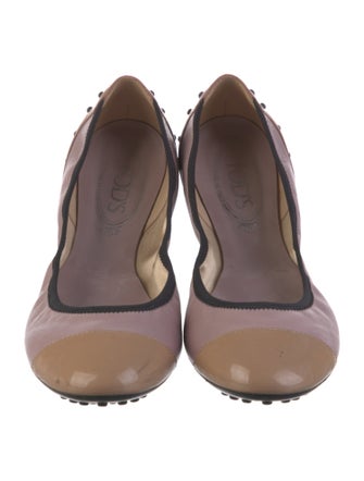 Tod's Suede Grosgrain Trim Ballet Flats
