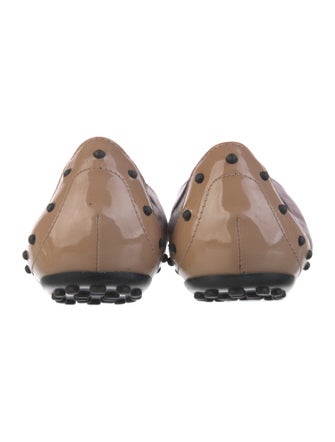 Tod's Suede Grosgrain Trim Ballet Flats