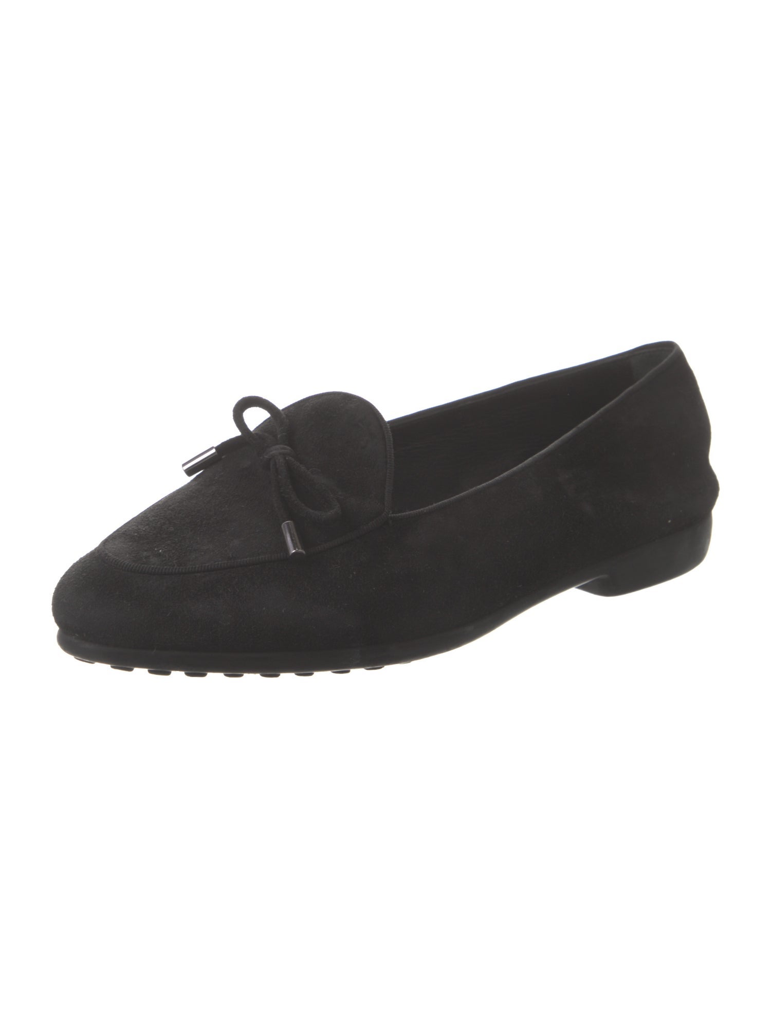 Tod's Suede Bow Accents Moccasins