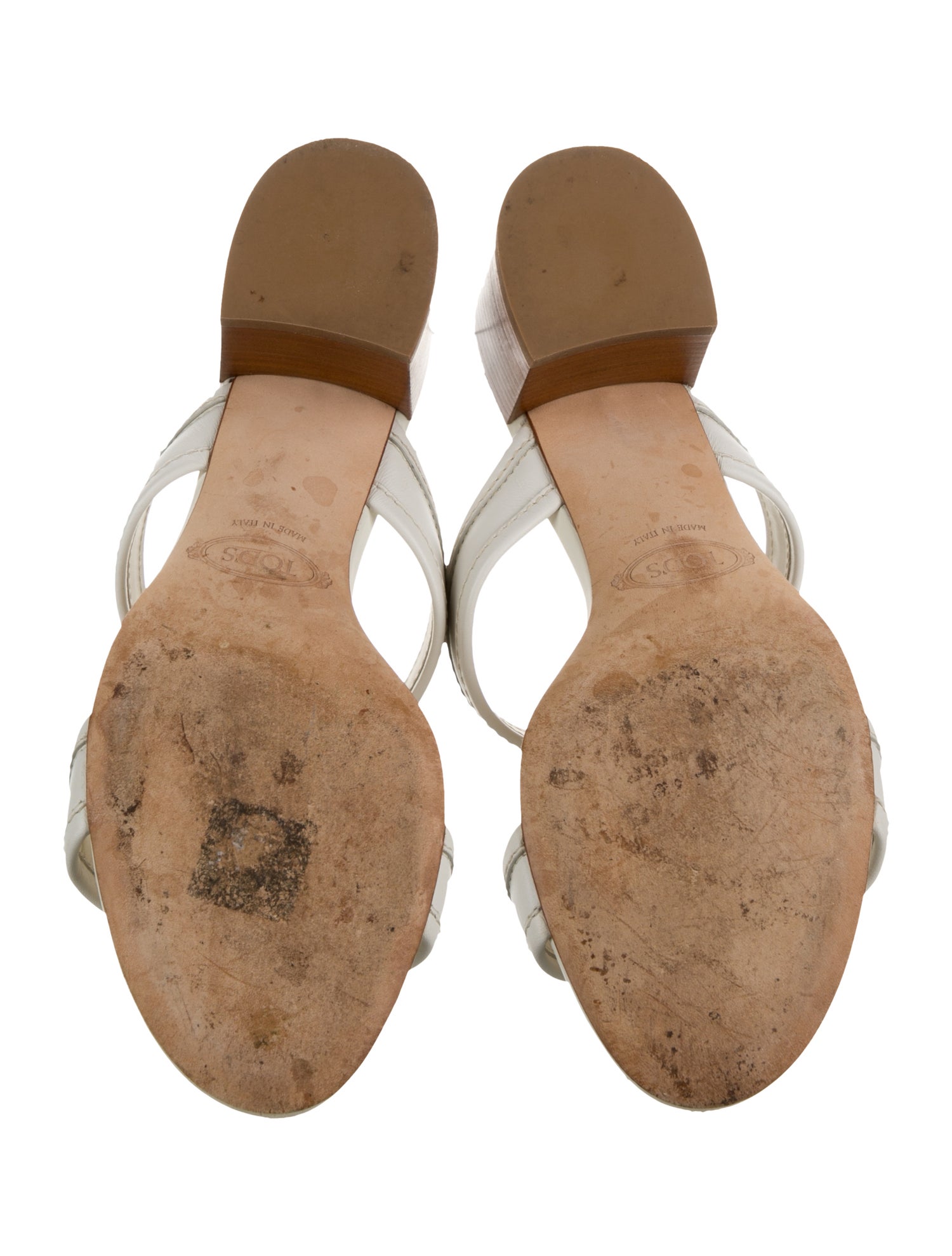 Tod's Leather T-Strap Sandals