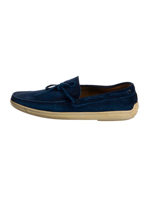 Tod's Suede Bow Accents Boat Shoes