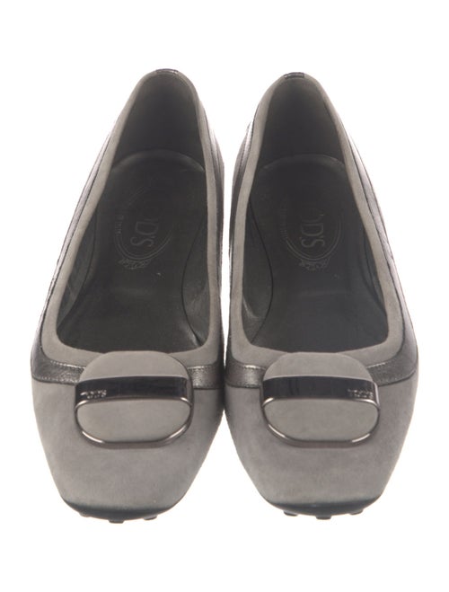 Tod's Suede Colorblock Pattern Flats