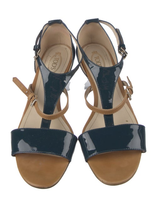 Tod's Patent Leather T-Strap Sandals