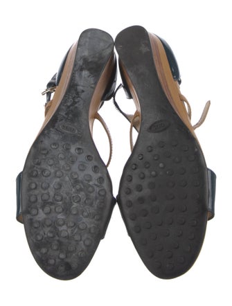 Tod's Patent Leather T-Strap Sandals