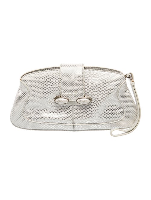 Tod's Embossed Leather Evening Bag