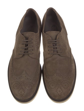 Tod's Suede Eyelet Trim Brogues