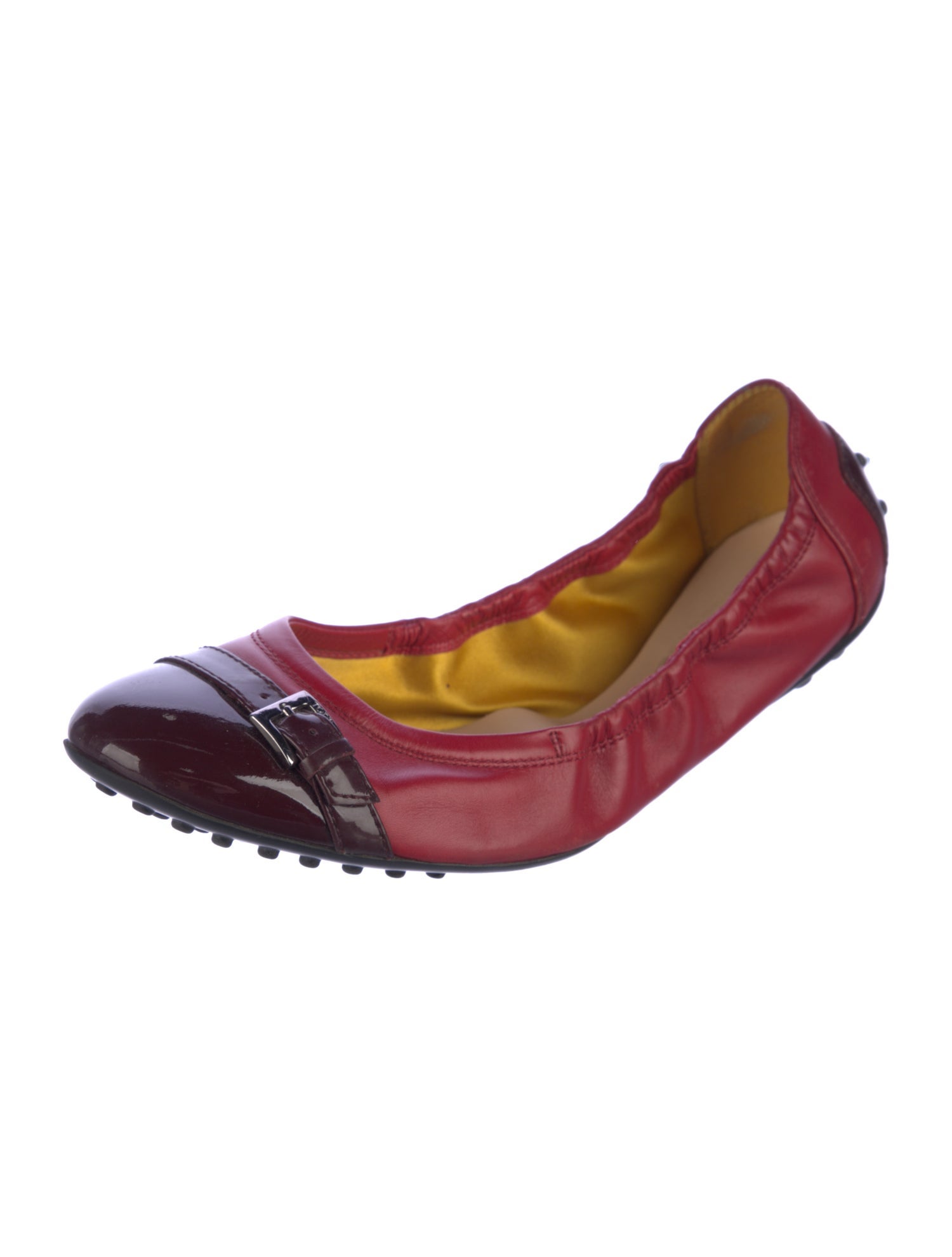 Tod's Leather Colorblock Pattern Ballet Flats