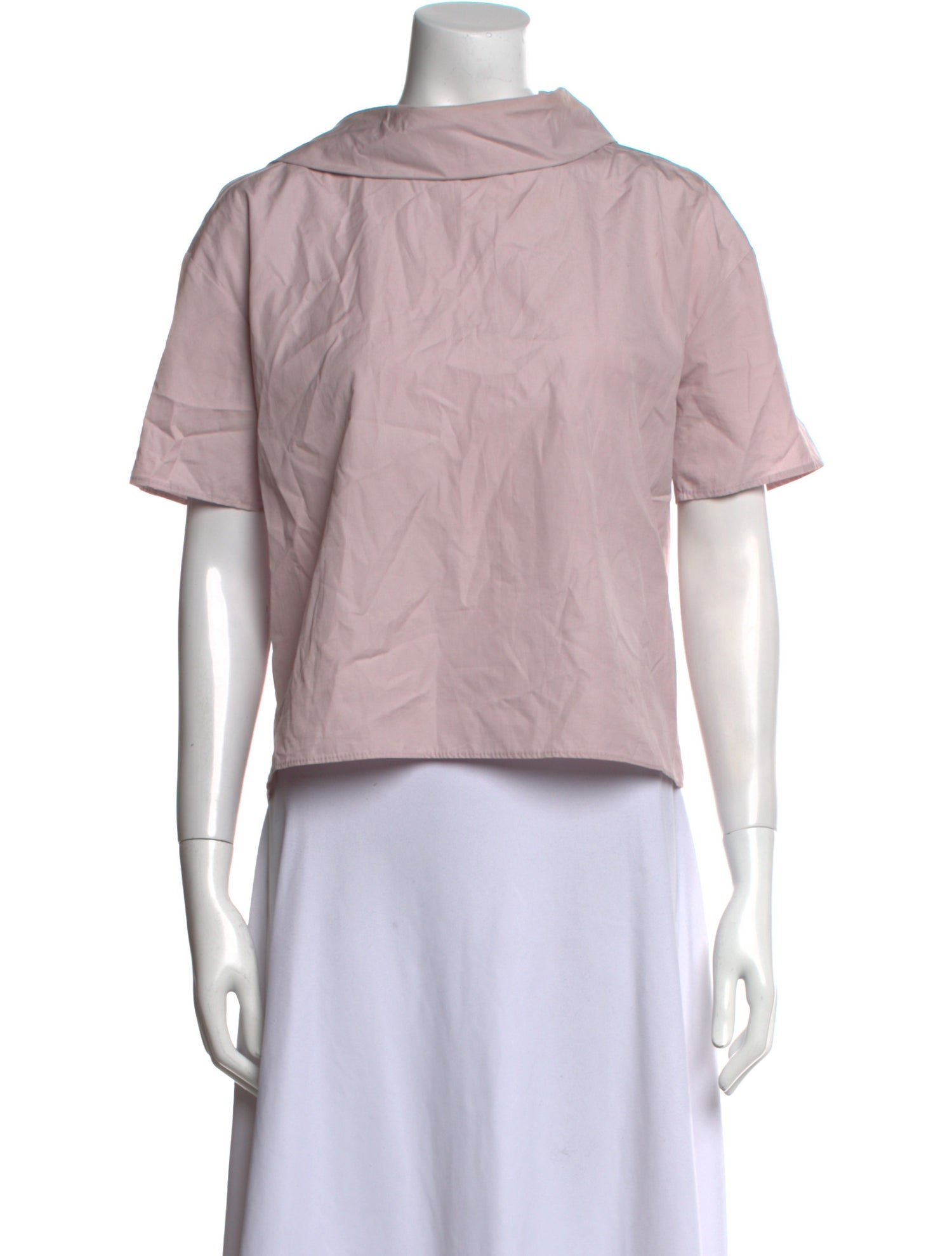 Tod's Mock Neck Short Sleeve Crop Top