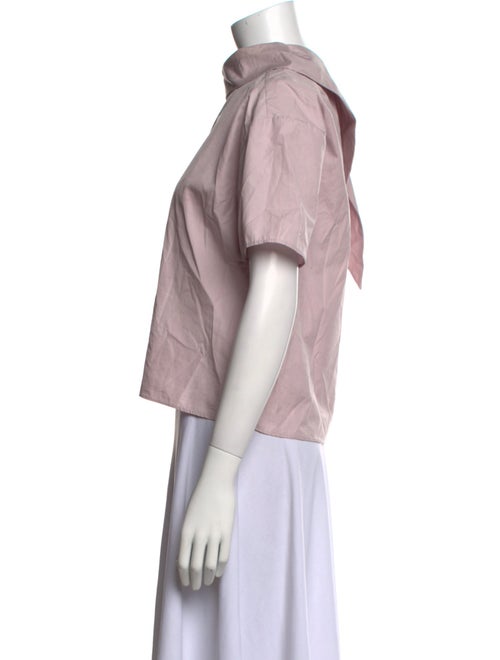 Tod's Mock Neck Short Sleeve Crop Top