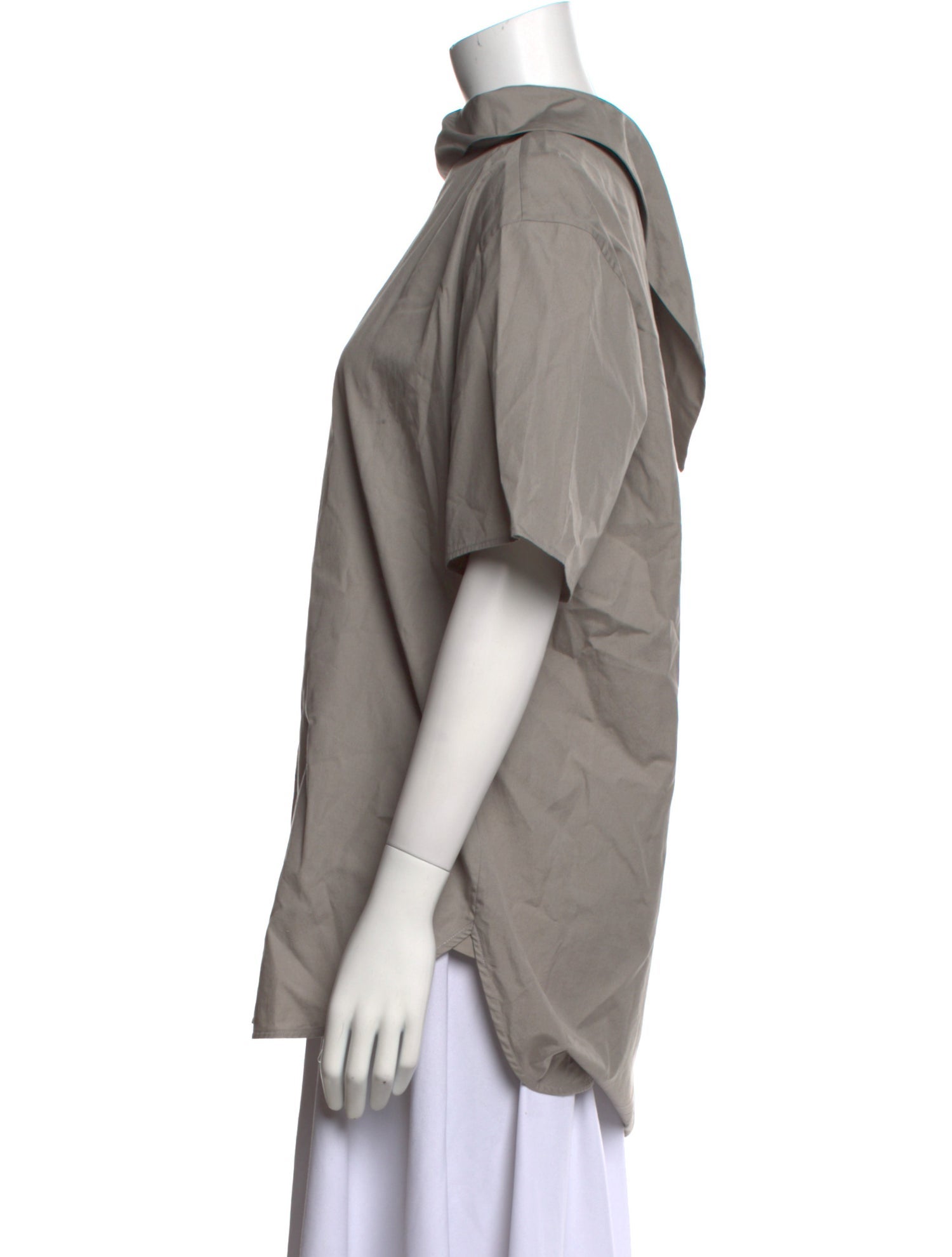 Tod's Mock Neck Short Sleeve Blouse