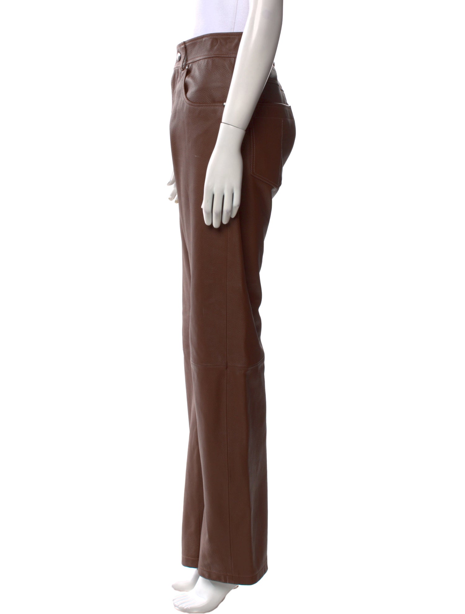 Tod's Leather Wide Leg Pants