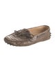 Tod's Snakeskin Animal Print Moccasins